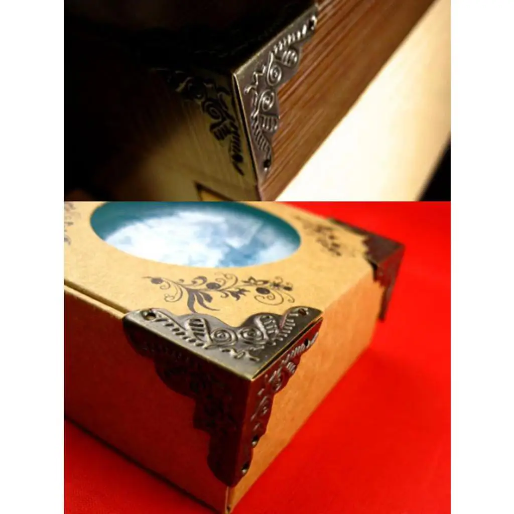 Metal Vintage Guard Corner Furniture Leg Protector for Wooden Box Chest Trunk Decoration