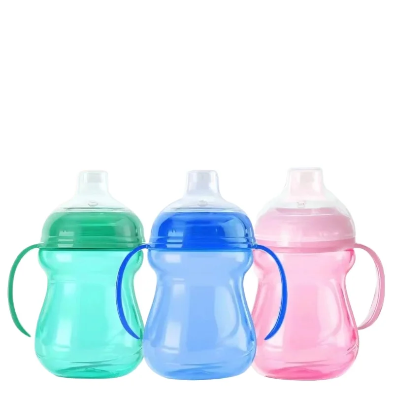 240 ML Cup With Extra Wide Spout PP Material Baby  Handle Leak-Proof And Choke-Proof Learning Cup