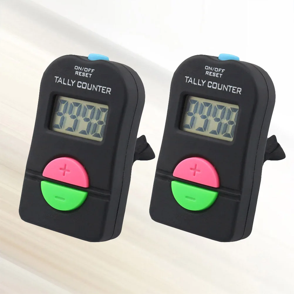 

2Pcs Digital LED Counter Four-Digit Counting Device Up Down Reversible Electronic Portable Counter Ideal for Educational