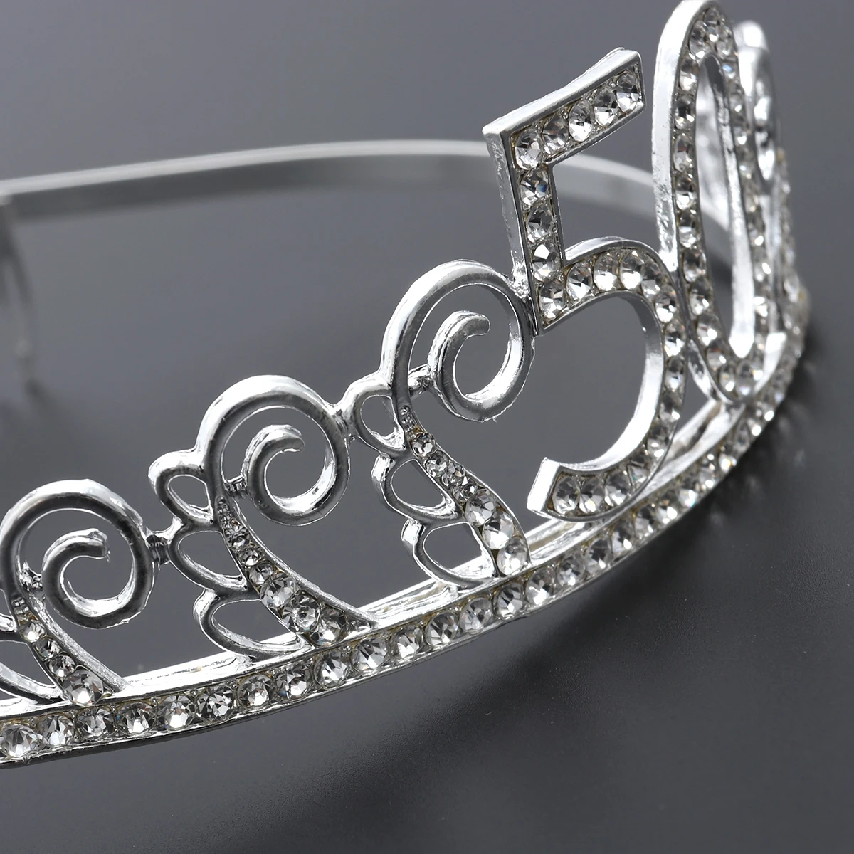 

Birthday Crown Sash Party Rose Gold Etiquette Belt Decorative Crystal Hair Comb