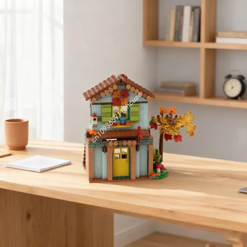 

352pcs MOC Cozy Fall Cabin Friendse Model Building Blocks Construction Assemble Festival Gift Creative Toy Idea Education