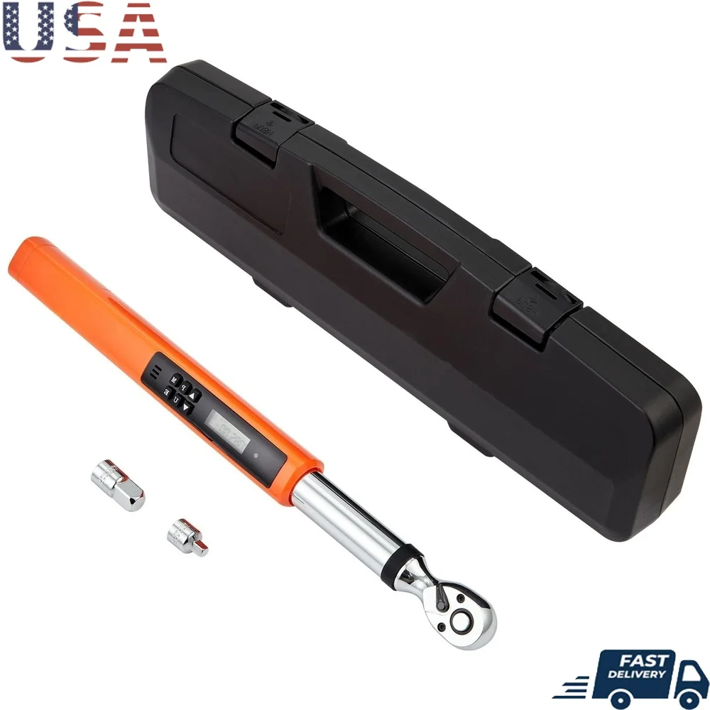 

Digital Torque Wrench 3/8 Drive Electronic Torque Tool 3.7-37ft.lb 5-50Nm ±2% Accuracy Adjustable Reversible 72-Tooth Ratchet