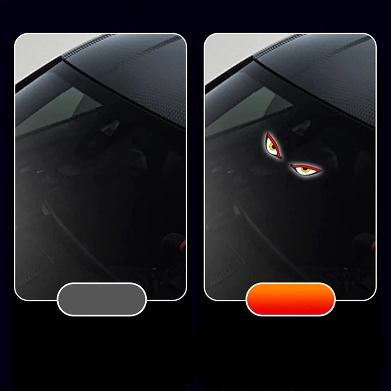 Car Lights Eye Solar-Powered No Drill Lamp LED USB Warning Lights Ambient Lamp For Truck SUV RV Sedan Pickup Van Vehicle