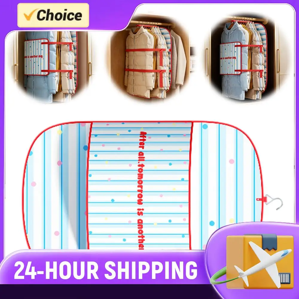Space Saving Hanging Garment Bags Lightweight Closet Press Board Organizer Reusable with Hook for Down Coat Suit Dress Or Jacket