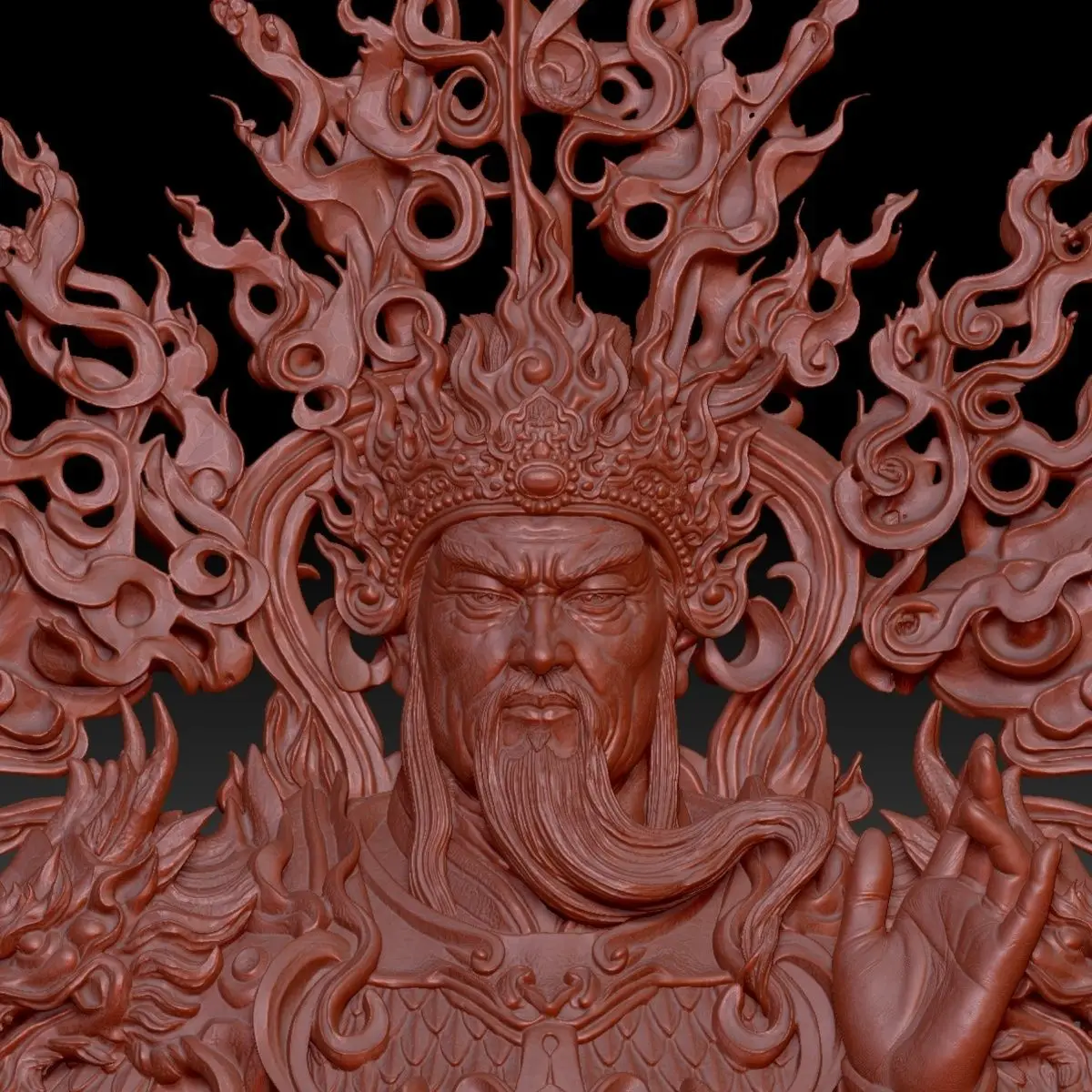 Statue of Guan Yu, Lord Chongning Guan Yu 3d Printed Resin Sculpture Collection Figurine Miniature Ornament 16cm/20cm
