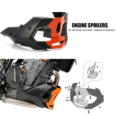 For 790  790duke 2018 2019 2020 2021 890 DUKE  890duke 2020-2021 NEW Motorcycle Front Engine Spoiler Protective Cover