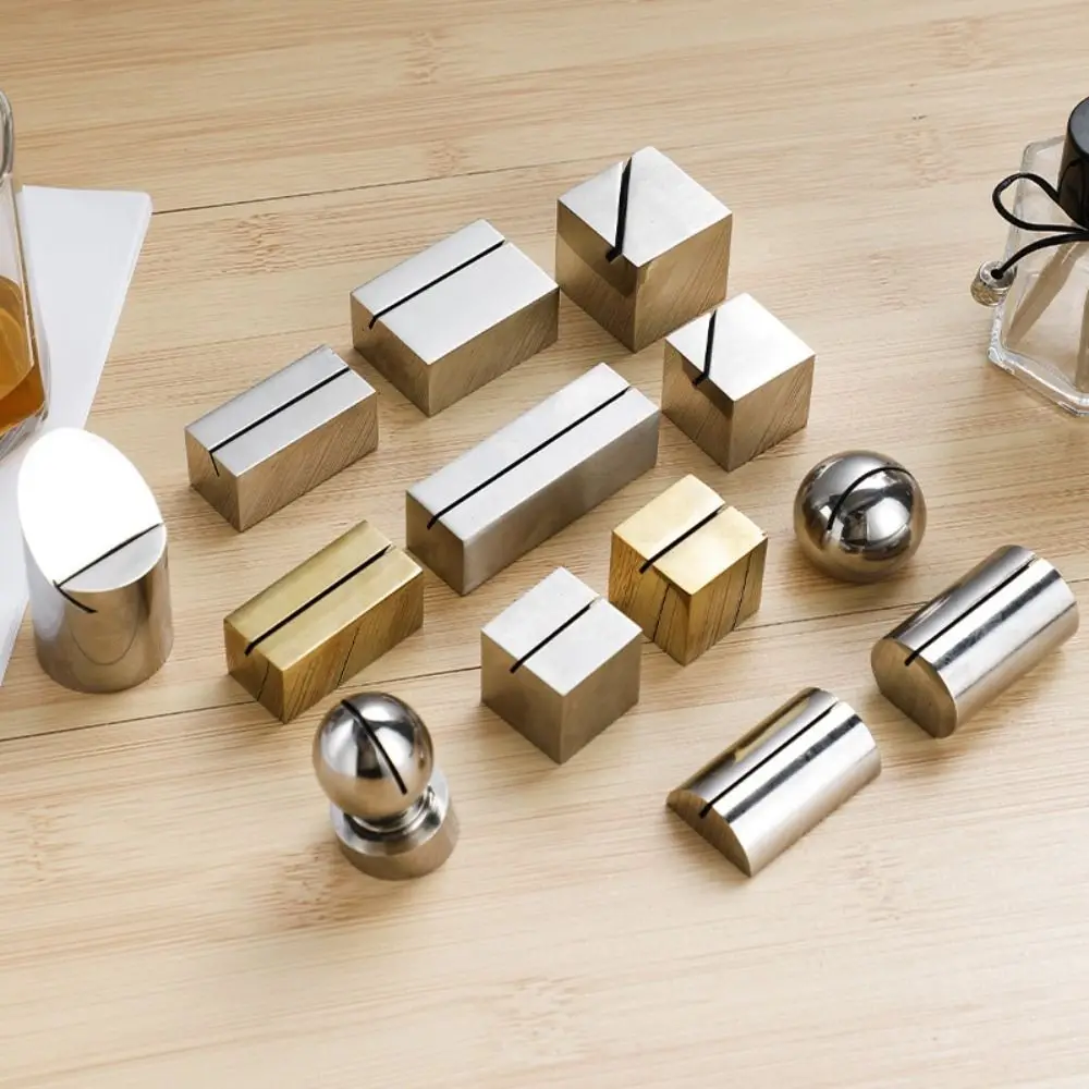 

Insert Menu Folder Stainless Steel Card Holder Funny Solid Menu Memo Holder Creative Number Sign Holder Price Label Tag