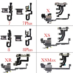 Ear Speaker + Front Camera Flex Cable For iPhone 7 7Plus 8 8 Plus X XR XS MAX Replacement