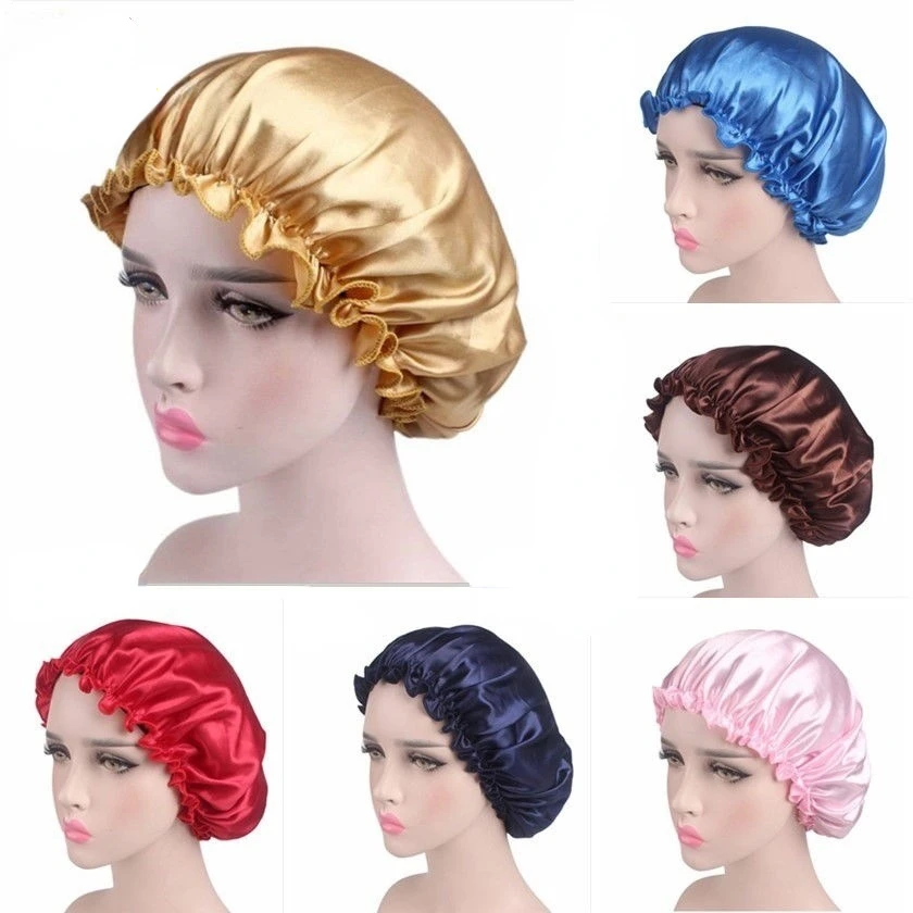 

Women Night Hair Care Bonnet Shower Cap Thermal Insulation Hat Stretch Shower Cap Hair Salon Hair Dyeing Cap Hair Dyeing Tools