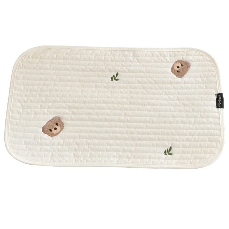 

Baby Flat Pillow Newborn Quilted Cotton Cartoon Embroidery Cloud Pillow Newborn Baby 0 Height Anti Spitting Pad 2023