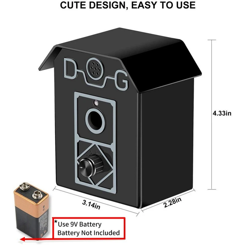 Anti Barking Device 3 Adjustable Sensitivity And Frequency Levels Sonic Bark Control Device Ultrasonic Dog Bark Control