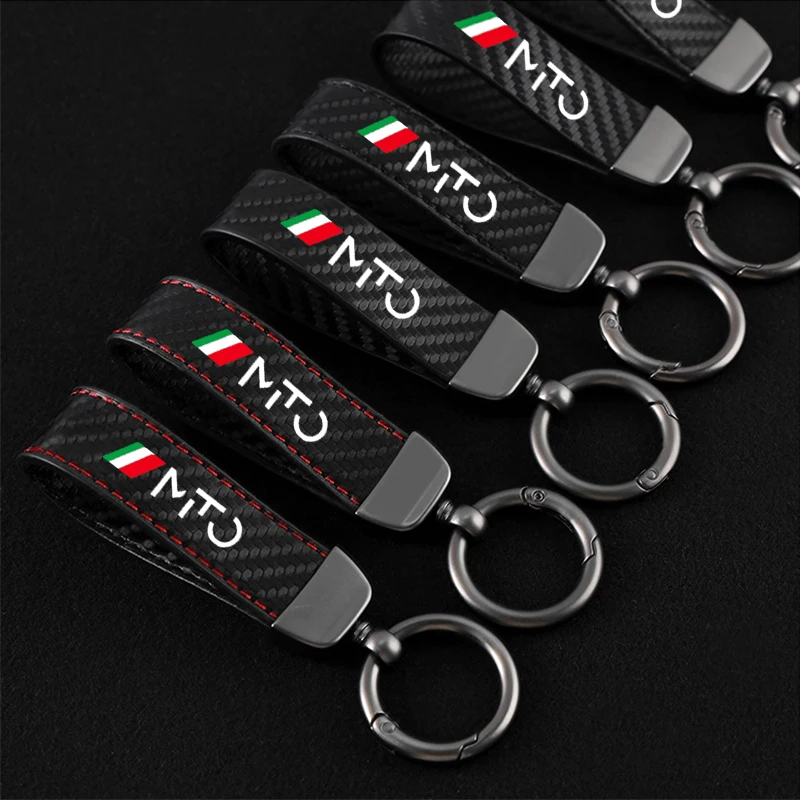 

Leather Carbon Fiber Car Rings Keychain Zinc Alloy Keyrings For alfa romeo mito with logo Car Accessories