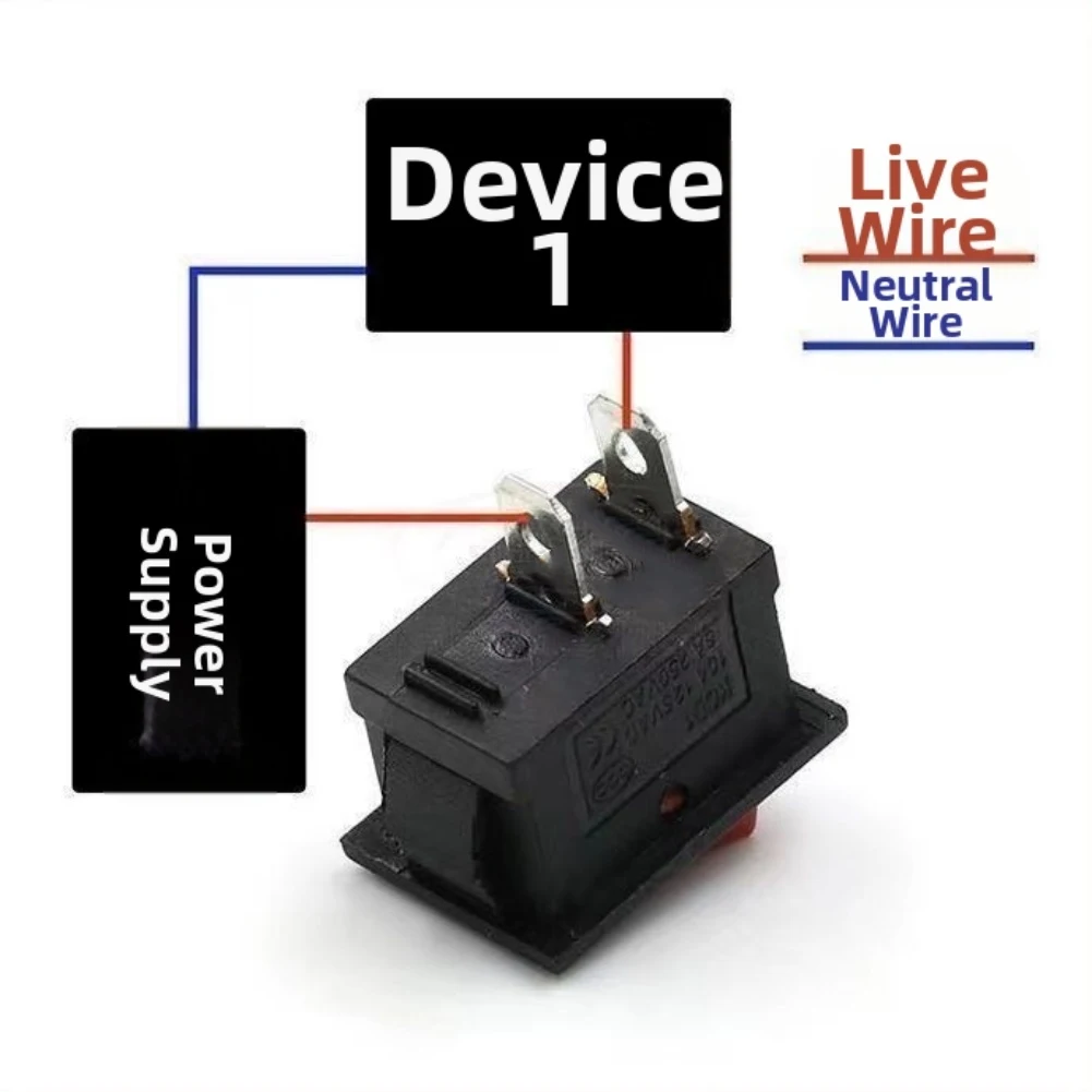 10 Pz Auto Camion Barca Rotondo Interruttore A Bilanciere 250 V 3A 2Pin ON/OFF Toggle SPST Interruttore Utensili A Mano Parti Accessori Per Utensili Elettrici