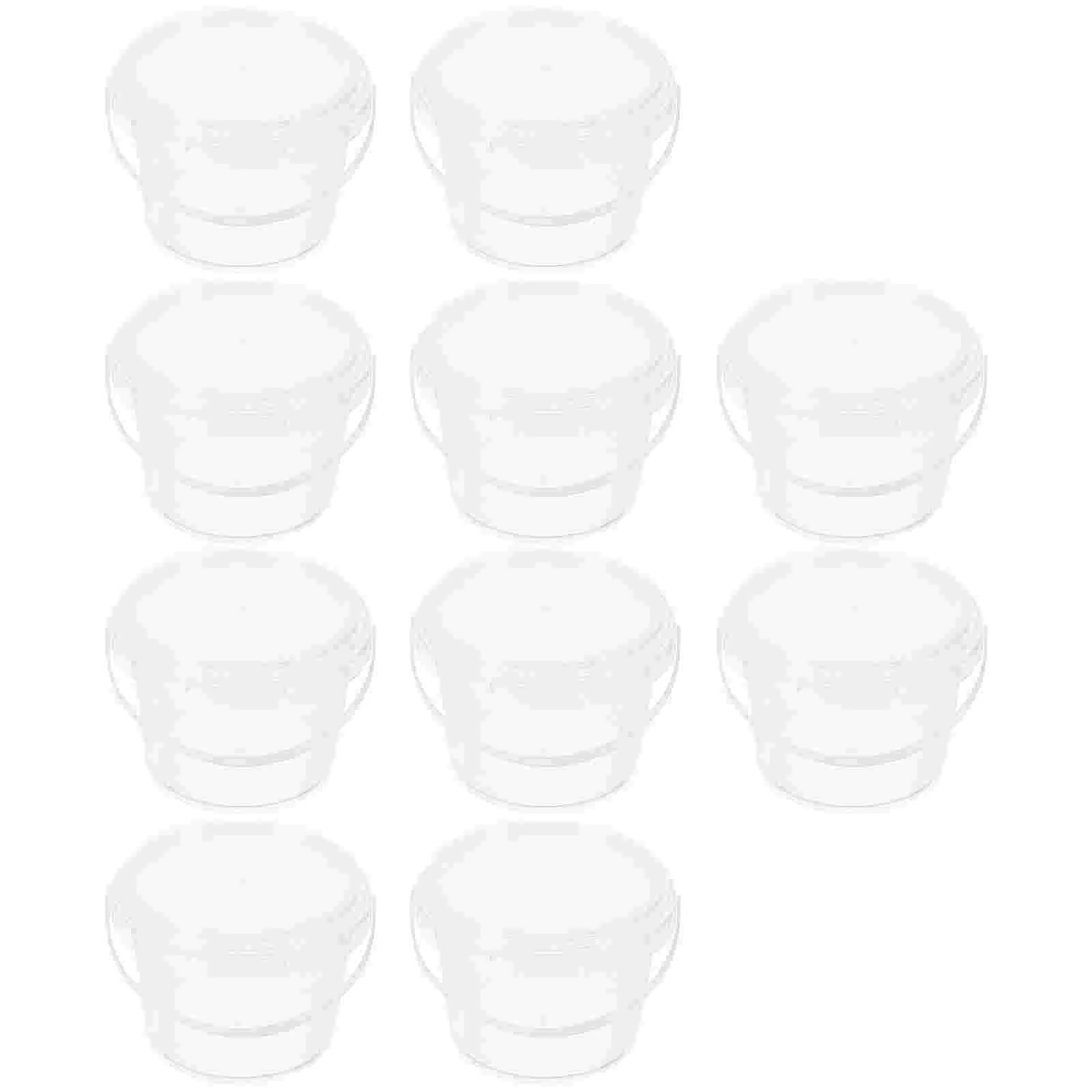 10 Pcs Mini Freezer Rice Dispenser Transparent Small Barrel Round Buckets Kitchen Storage Food Sealed Refrigerator Plastic