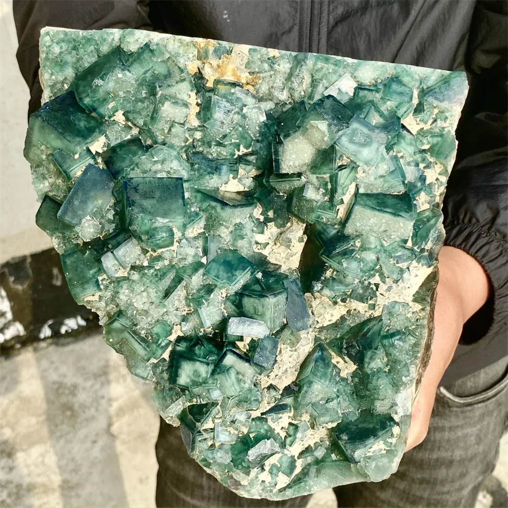 

Natural Fluorite Crystal Clusters, Energy Gemstones, Spiritual Healing, Room Decoration, Gifts, Meditation Demagnetization, Divi