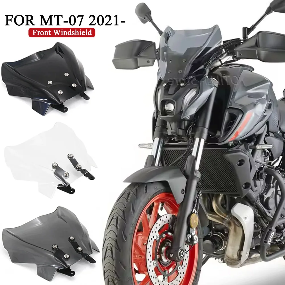 

For YAMAHA MT-07 MT07 MT 07 Motorcycle Accessories Front Windshield Windscreen Airflow Wind Deflector 2021 2022 2023 2024