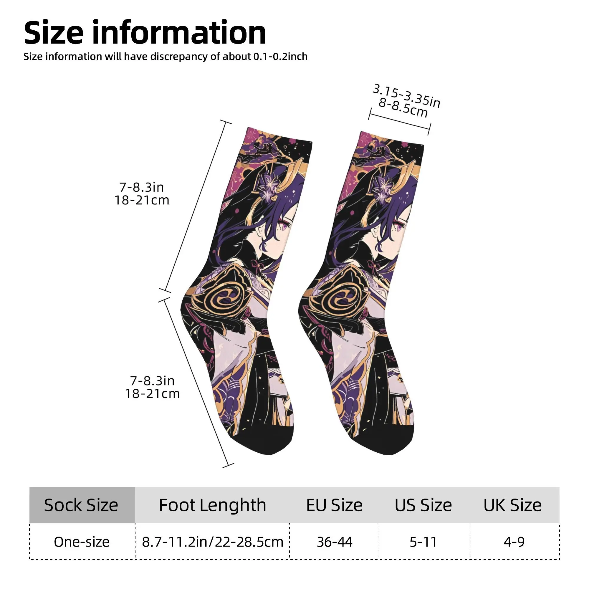 النساء الرجال الجوارب أنيمي لعبة Genshin تأثير جوارب مكافحة العرق تنفس الجوارب الخريف مضحك مخصص في الهواء الطلق الجوارب