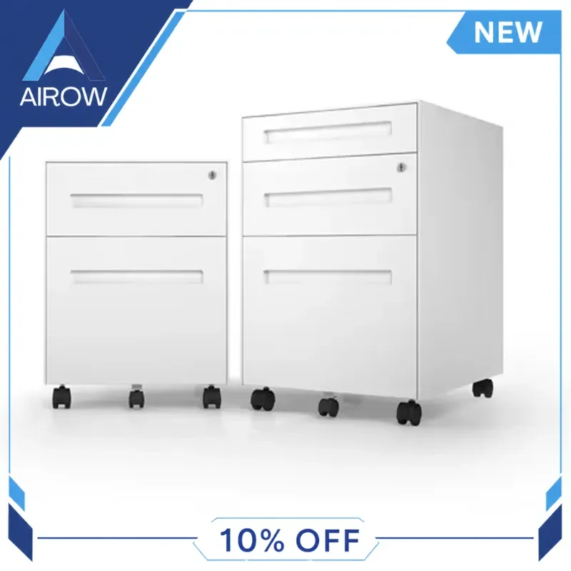 for Office Solid Wood Mobile 3 Drawer Vertical File Cabinet Fireproof Pedestal Filing Storage Furniture Home Business Use
