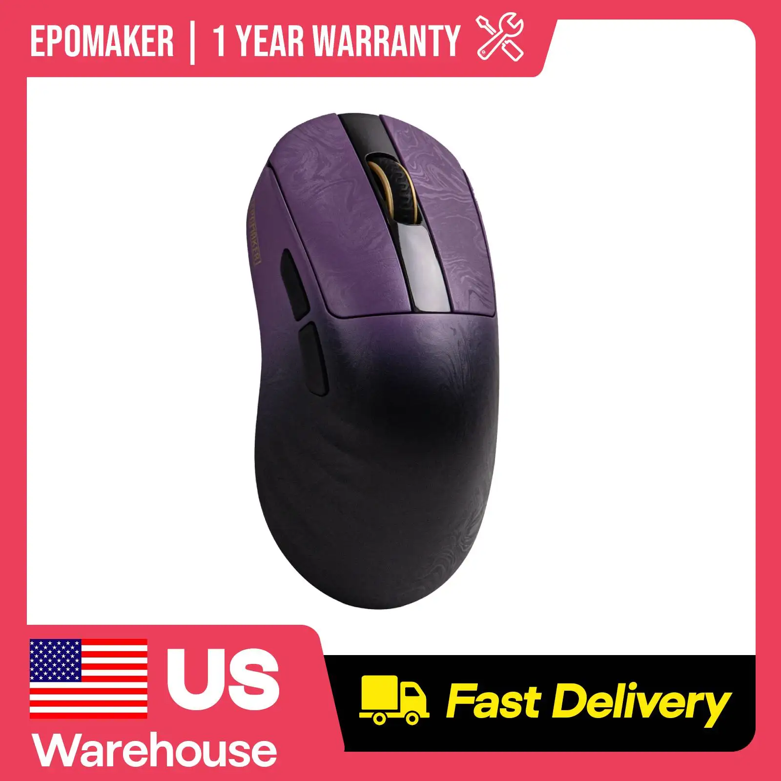 

EPOMAKER Carbonis Gaming Mouse Wired/Bluetooth/2.4Ghz Wireless PAW3950 Sensor Ergonomic Mouse with Smart LCD Screen