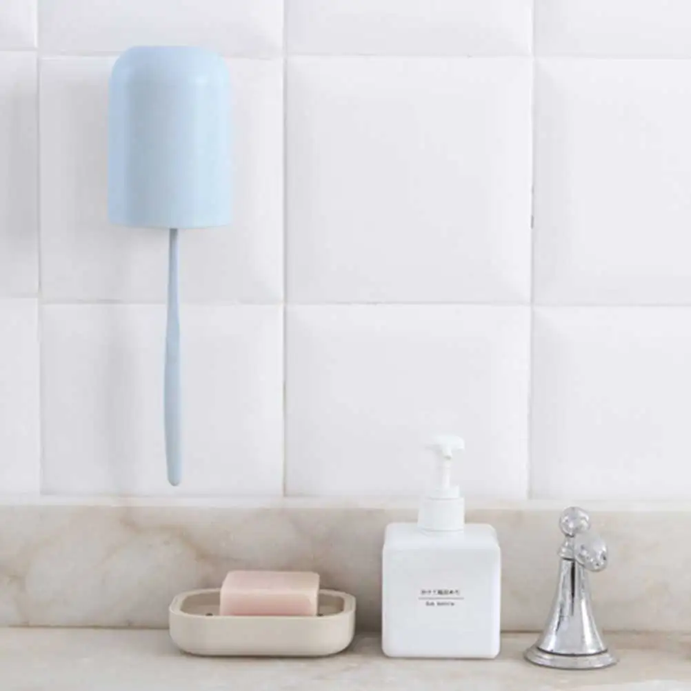 

2Pcs Toothbrush Rack Stainless Steel Self-Adhesive Wall-Mounted Storage Stand Bathroom Holder Silver Toothbrush Rack