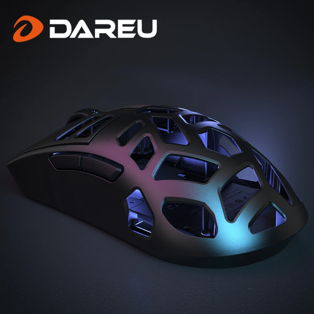 

DAREU Al-mg Tri-mode 4Khz PBT Wireless Gaming Mouse Quick Charge PAW3395 26000 DPI Lightweight for PC Gamer