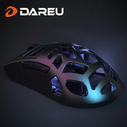 DAREU Al-mg Tri-mode 8Khz PBT Wireless Gaming Mouse Quick Charge PAW3950 30000 DPI Lightweight for PC Gamer
