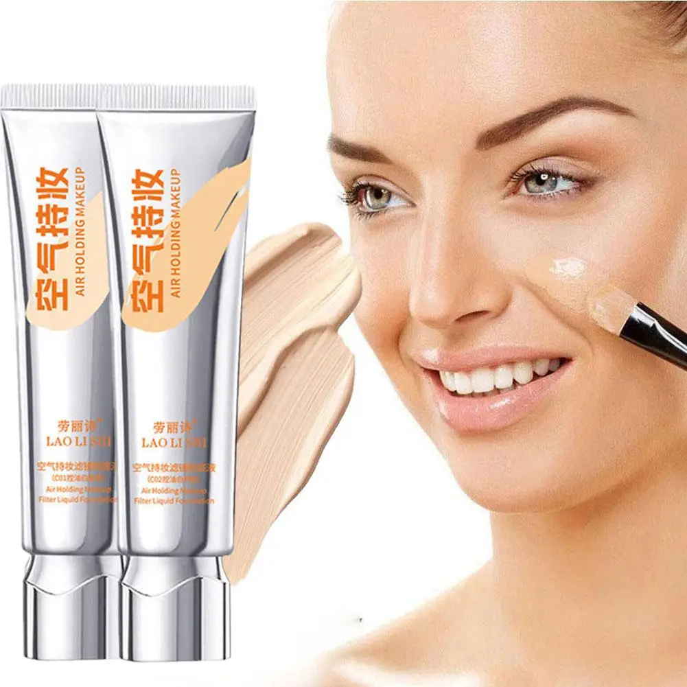 Air Holding Filter Liquid Foundation Concealer Long-lasting Natural Facial Waterproof Cosmetics Professional M7Z4