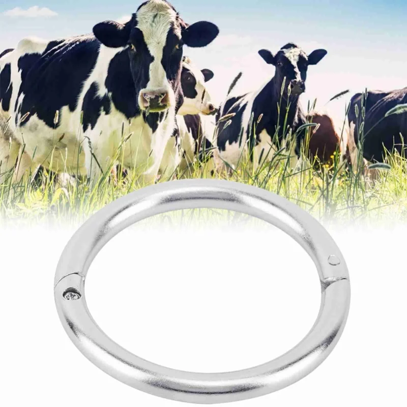 

D5 Carbon Steel Cattle Nose Rings Bull Ox Cow Bovine Traction Clamp Farm Animal Livestock Nose Clips Ring Farm Animal Supplies