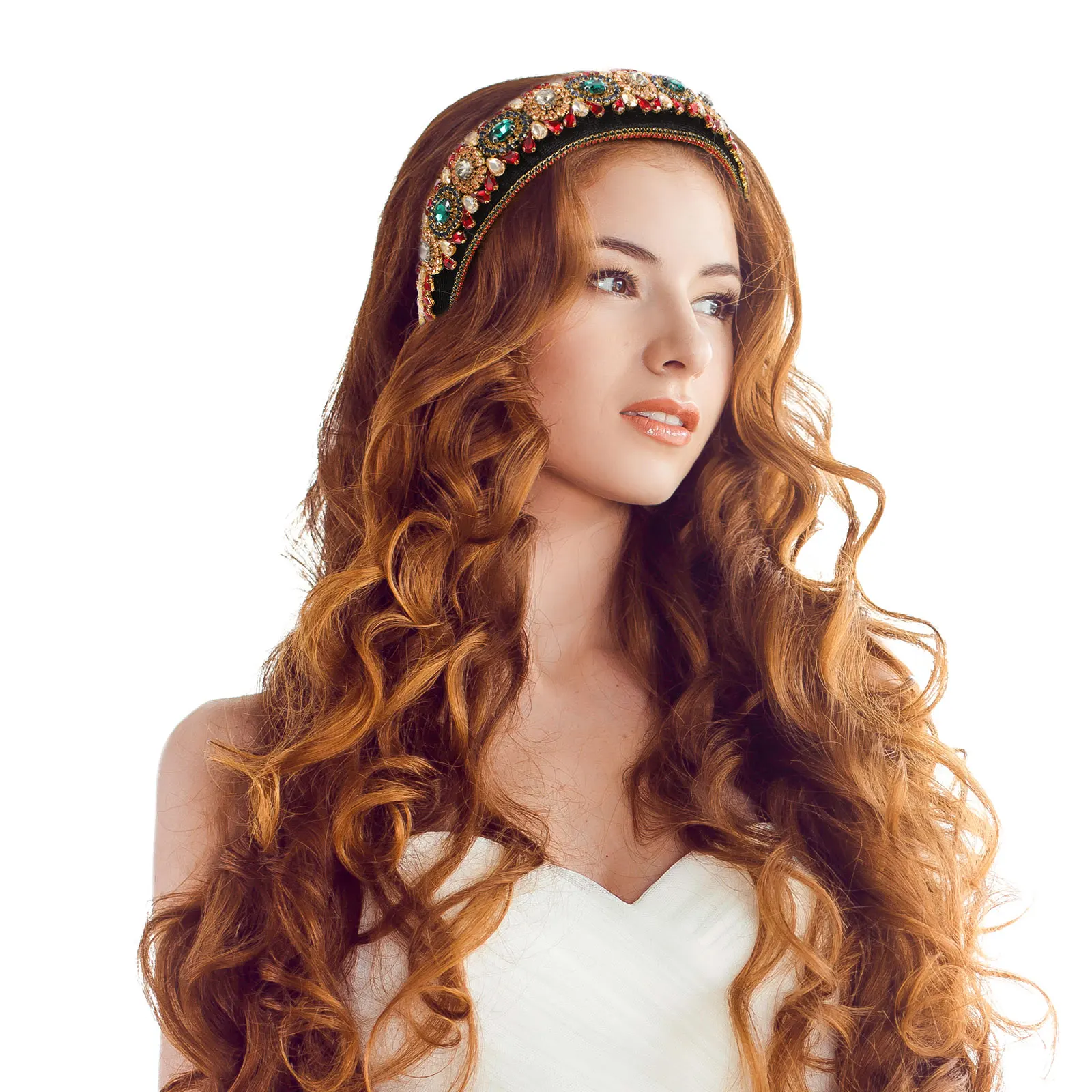 

Stylish Rhinestone Party Wear Decorative Headband Elegant Hair Decor Lightweight Durable Universal Size Unique Hair Accessory