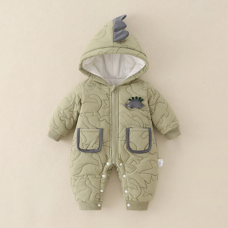 Neugeborenes Baby Fce Gefüttert Rer Outfit Herbst Winter Warmer Baumwollanzug Babykleidung Hohe Taille Lange Hosen Baumwollstoff