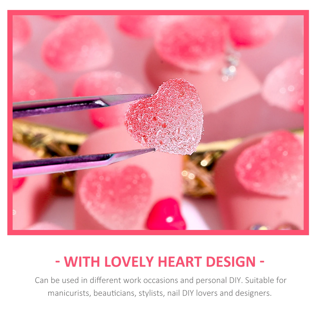 

Love Nail Art Jewelry Supplies Heart Charms Resin Accessories Decorations Women Decors Salon
