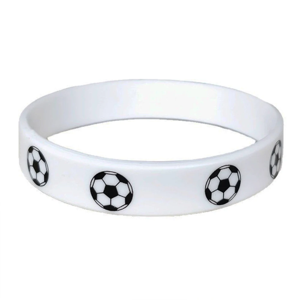 6–42 Stück Fußball-Silikon-Armband, 6 Designs, grün, schwarz, weiß, Gummi-Armbänder für Sportveranstaltungen, Fußball, Geburtstag, Partygeschenke – Detail 4