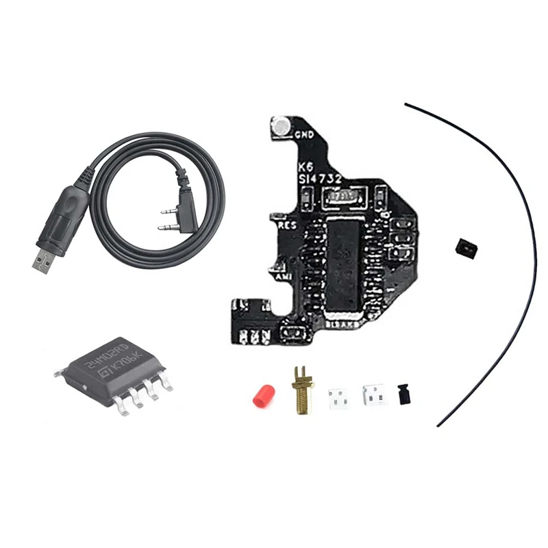 shortwave modificacao modulo cabo de programacao 2m expansao chip para quansheng uvk5 uvk6 antena dupla solution si4732 01