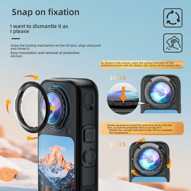 Anoramic Optisches Glas-Schutzobjektiv für die Insta360 X6 Kamera – Detail 8