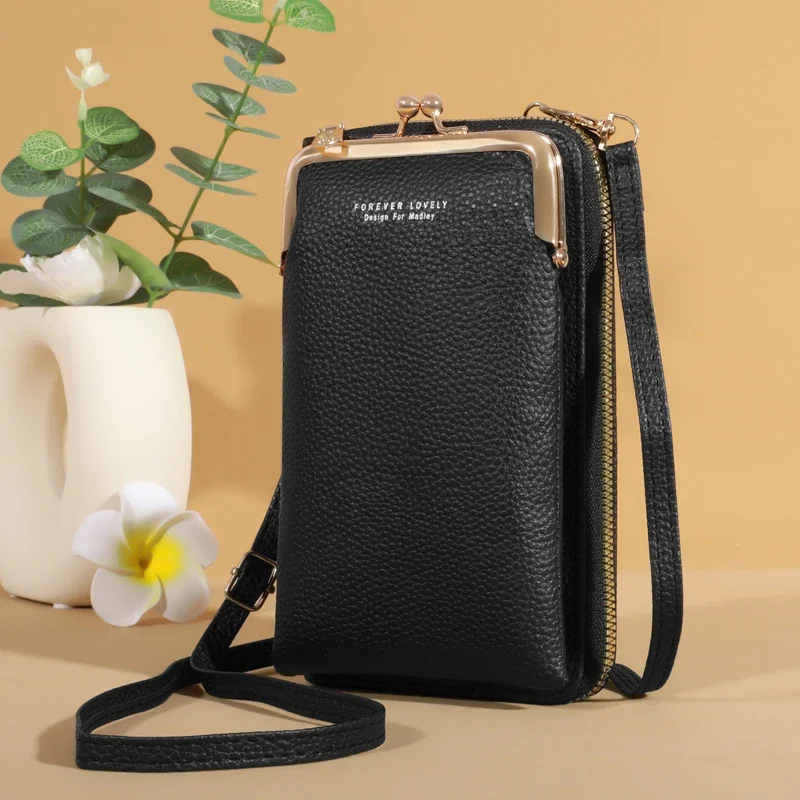 Bolso cruzado pequeño para mujer, Mini bolso de hombro de cuero mate, bolso de mano para teléfono