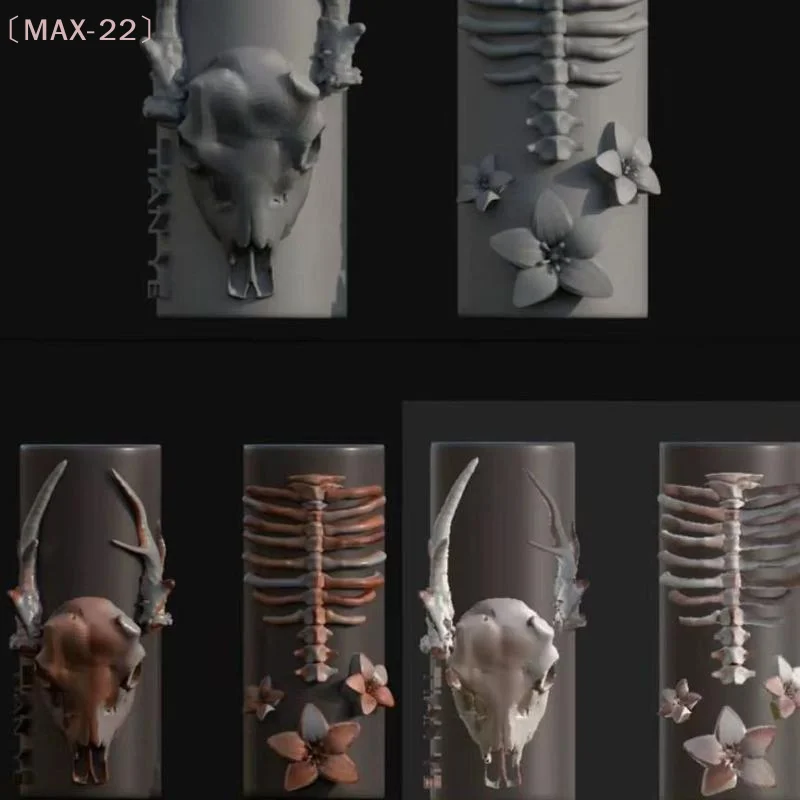 3D Silicone Nail Art Mold Mummy Ribs Spine Bone Design DIY Nail Decor Transparent Manicure Template