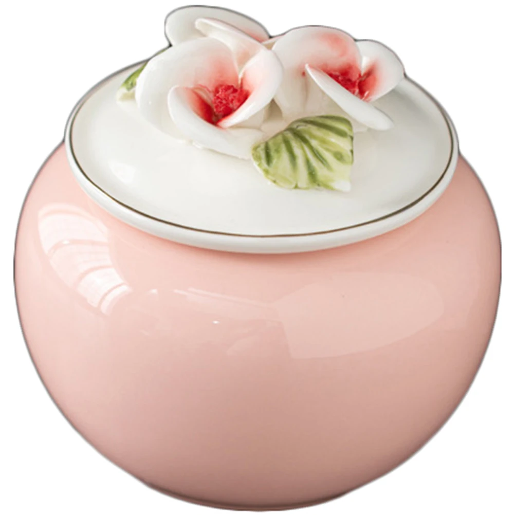 

Ceramic Tea Canister Sealed Storage Jar for Tea Coffee Sugar Salt Spice Flour Rice 1L Capacity Smooth Surface Multifunction