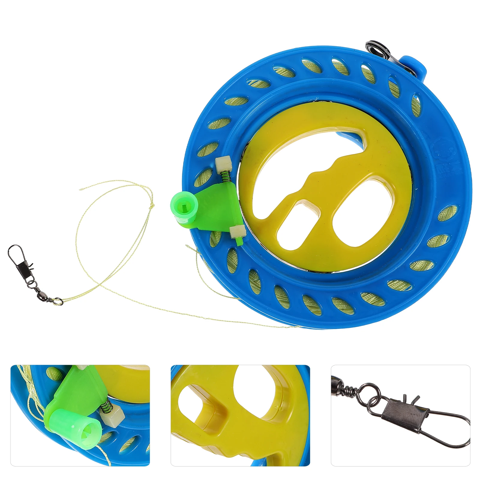 1 قطعة خط طائرة ورقية بلاستيكية بكرة Abs عززت في الهواء الطلق طائرة ورقية اللفاف السلس توجيه لفائف قفل تصميم قبضة مريحة المحمولة