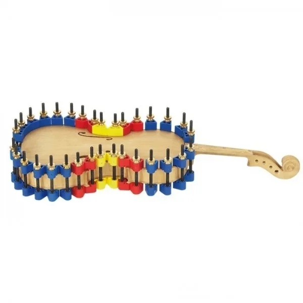 

32PCS Acoustic Viola Assembly Clamps DIY Violin Viola Maker Tool Polyurethane Clamping Pads With Brass-Reinforced Bushings SET