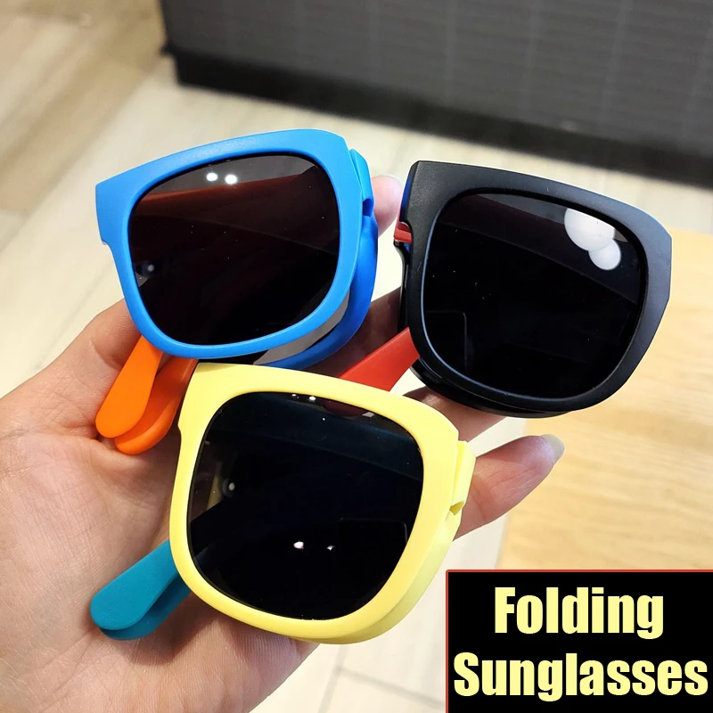 

Outdoor Ultraviolet Shades Children's Sunglasses for Boy Girl Portable Folding Sunshades Eyeglasses Fashion Kids Sun Goggles