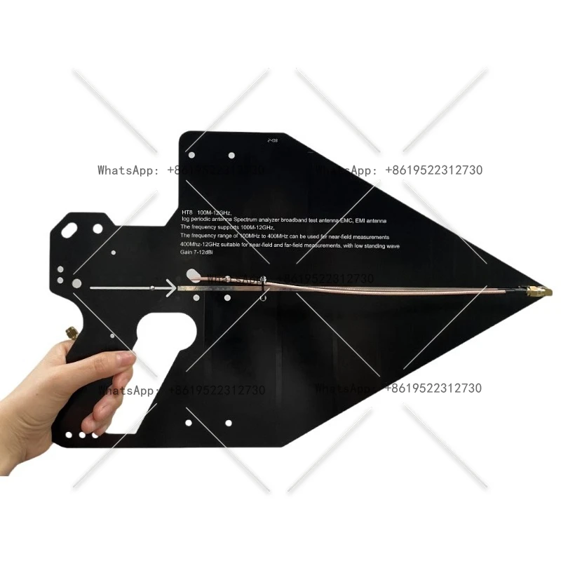 

HT8 Logarithmic Periodic Antenna 0.1-12 GHz Directional Antenna, Positioning Direction Finding, Receiving/Detecting Signals