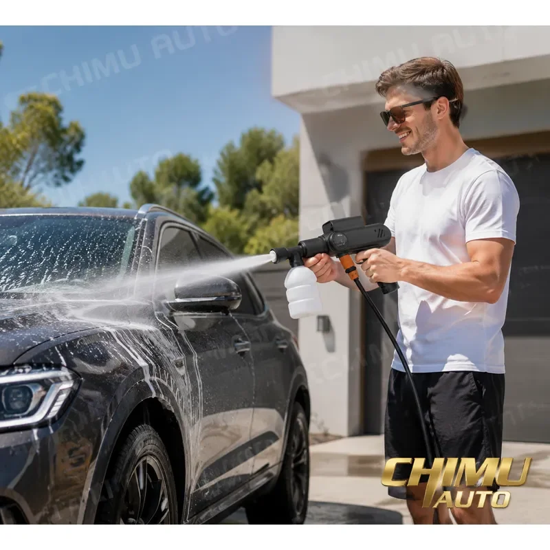 【CHIMU AUTO】 High Pressure Cordless Car Washer for X8 Portable Lithium Battery Power Washing Machine for