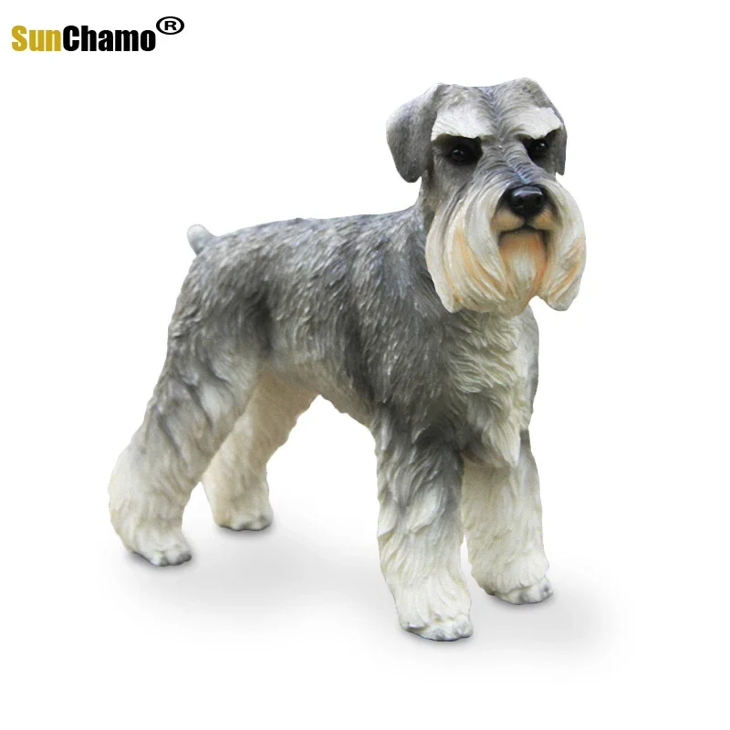 Fashion Decoration Crafts German Schnauzer Articles Murals Accessories Dog Models Figurines Miniatures  Home Decore