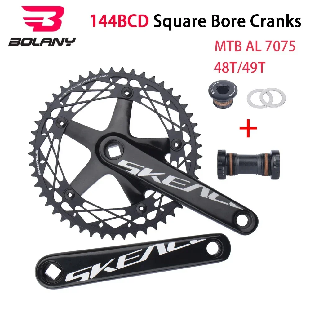 

Bolany 144BCD Crank for Dead Fly Field Car Square Hole Tooth Plate 144BCD Tooth Plate 48T 49T Bicycle Racing Tooth Plate 165MM