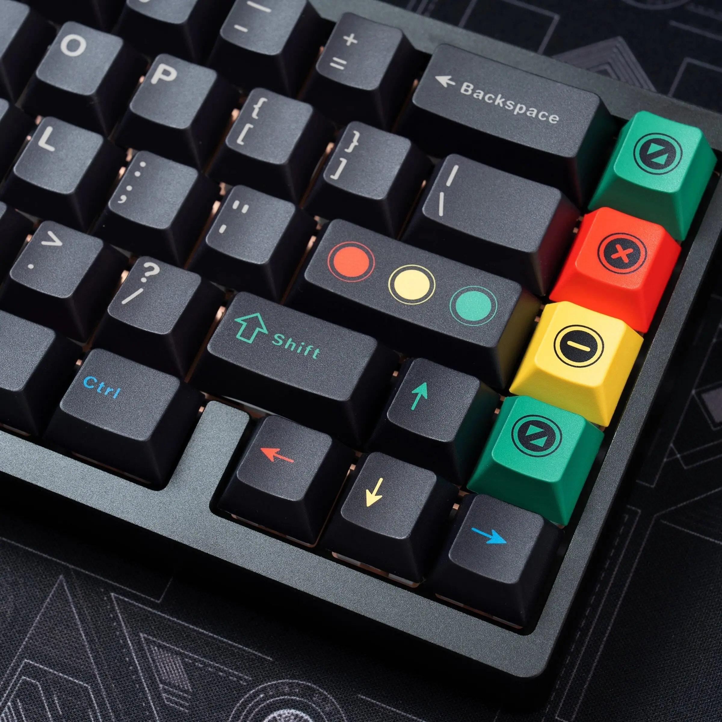 

Keycap Black Black Light Thickened PBT Keycap, Five-sided Sublimation Original Height