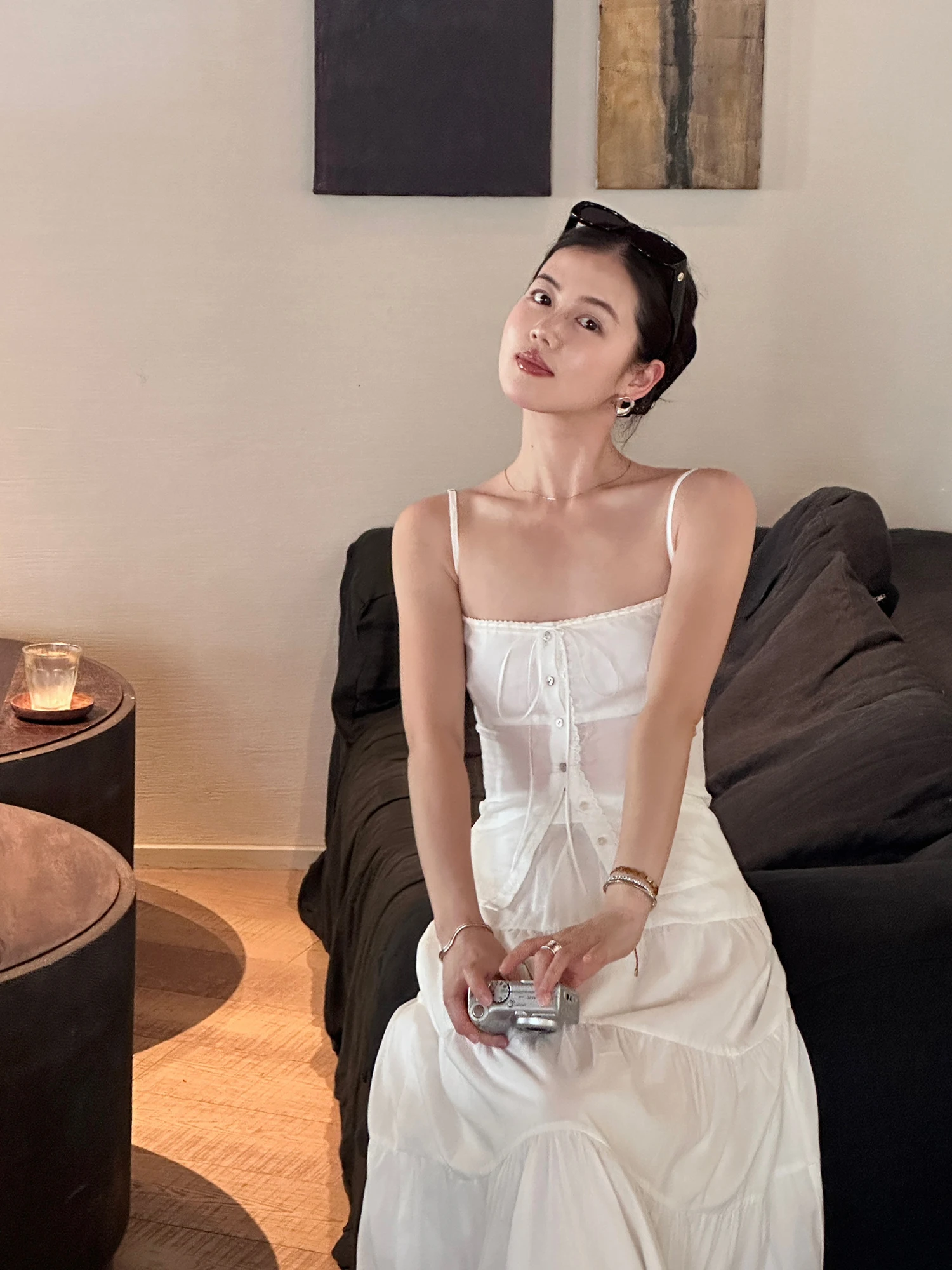 

CML Pure Desire Lace ter f Skirt Set Ele Cake Skirt Mid-Length Design Summer Faion Women's Premium Cotton Skirt