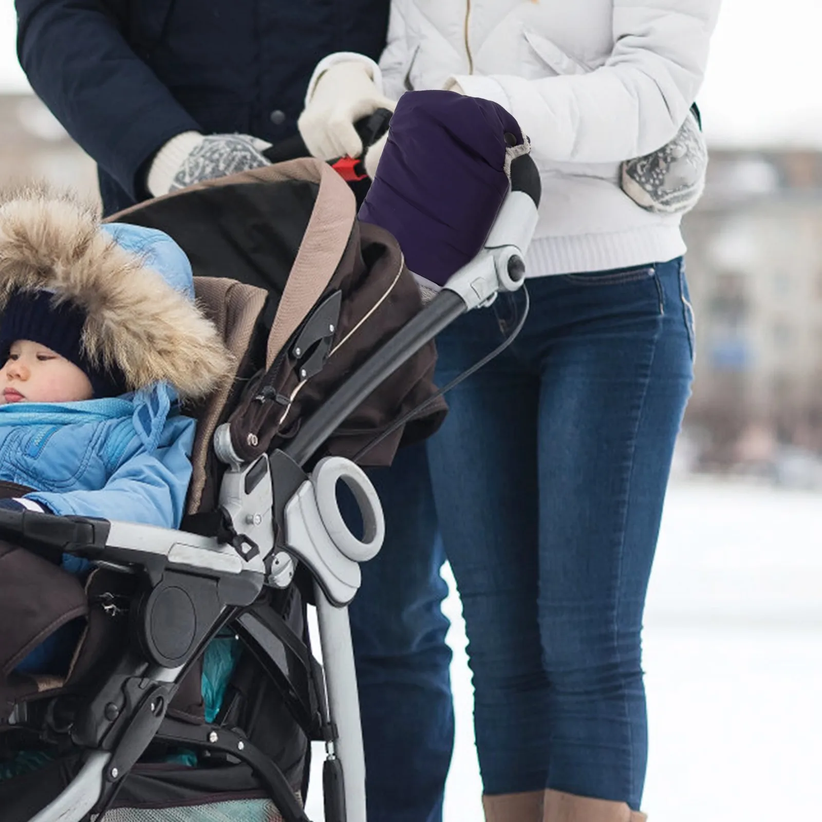 

1Pair Baby Stroller Gloves Waterproof Thermal Hand Muffs Windproof Pram Warmers Thick Winter Cold Weather Stroller Accessories