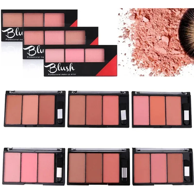 Face Blush Palette แผ่นผสมแป้งธรรมชาติ Rouge ผู้หญิงแต่งหน้า Face Blusher Powder Cheek Tint Rouge เครื่องสําอางผู้หญิง