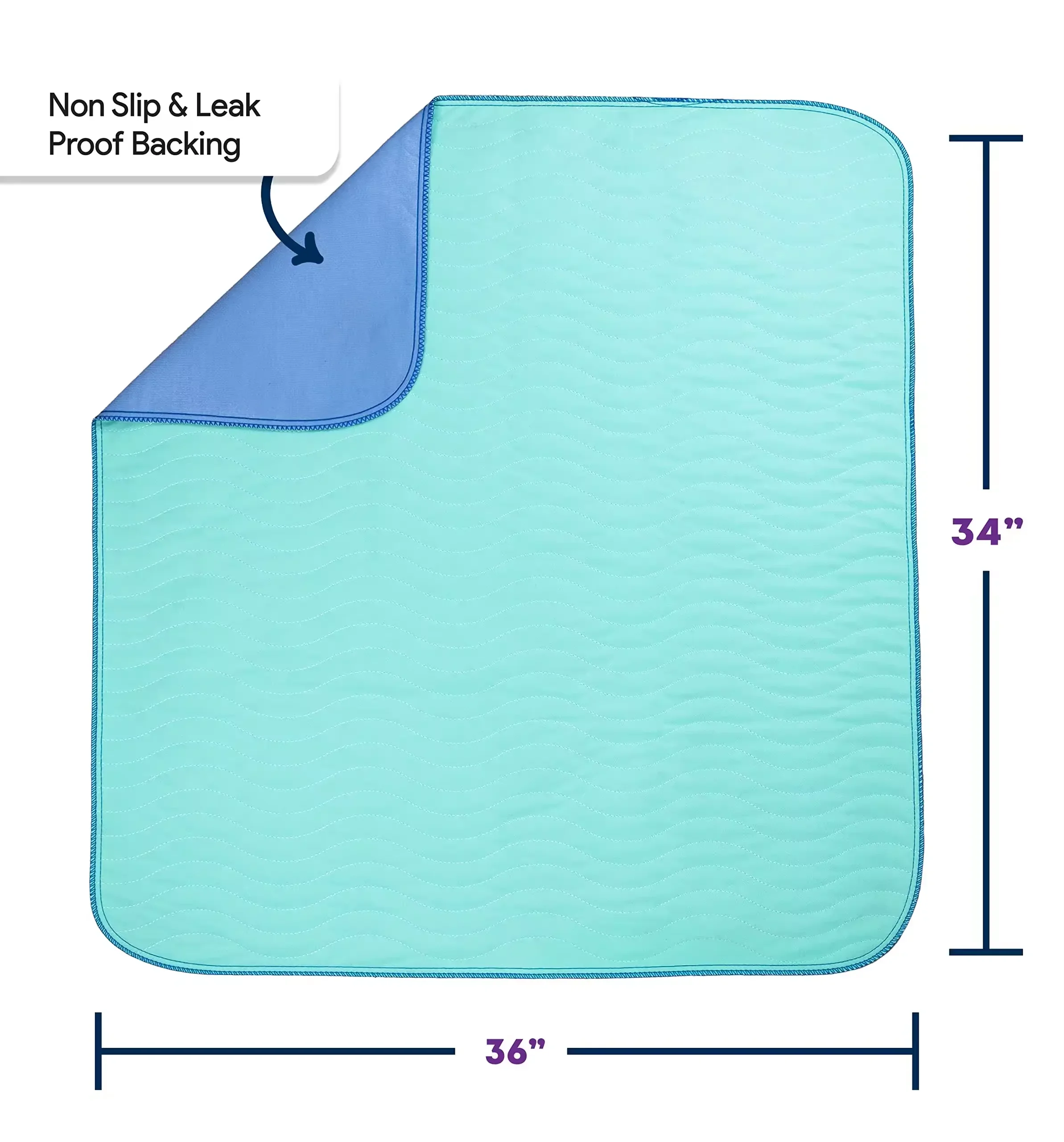 Wholesale Factory Washable Reusable Underpad  Incontinence Pads Leak Proof Positioning Protective Bed Pad