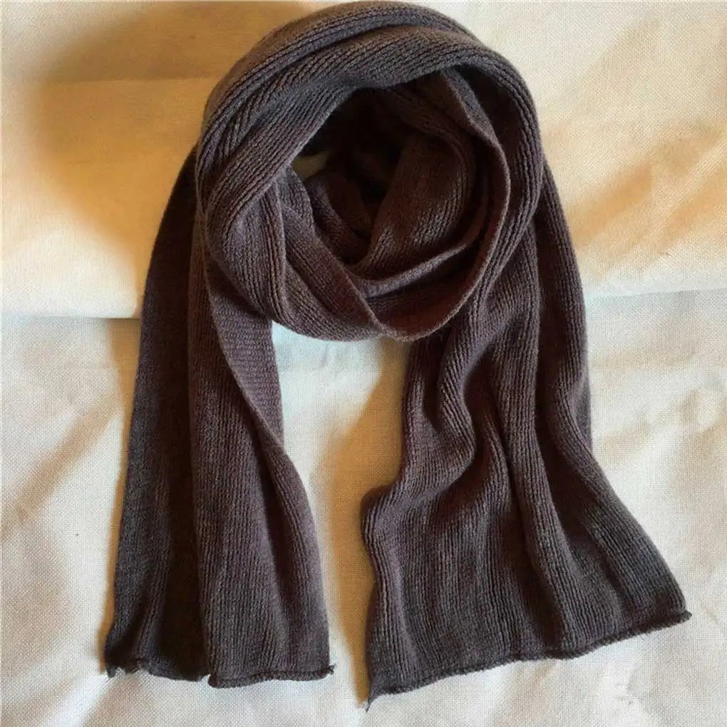 Scarves Cashmere-like Long Shawl Wraps Solid Knitted Fashion Headscarf